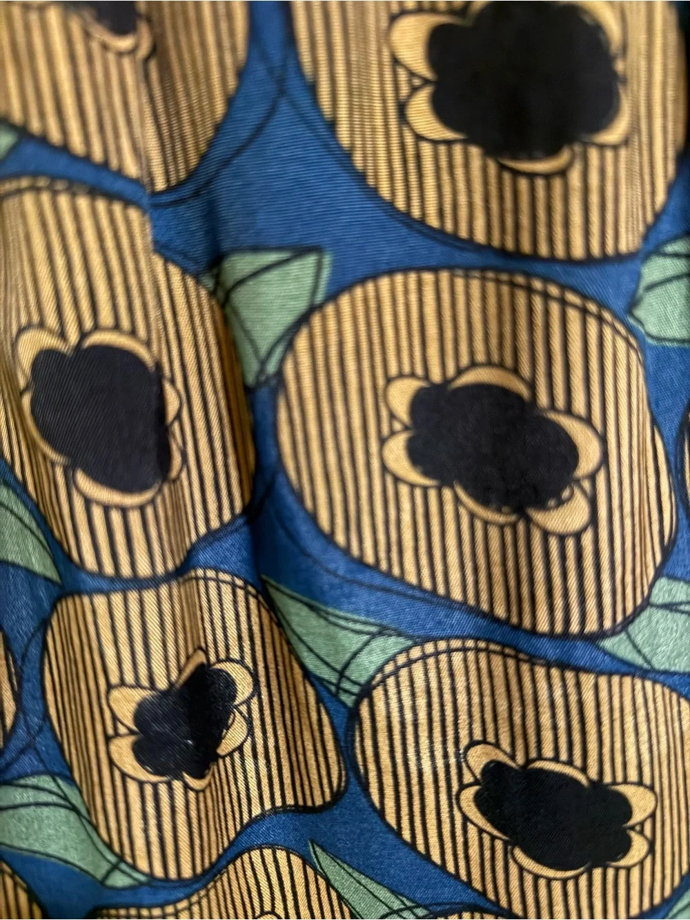 Tulip B Blue and Tan Geometric Print Women's Skirt